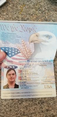 My new passport, with an F instead of an M!